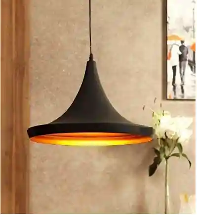 Whiteray Metal Tulip Shape Black Hanging Pendant Ceiling Light Lamp